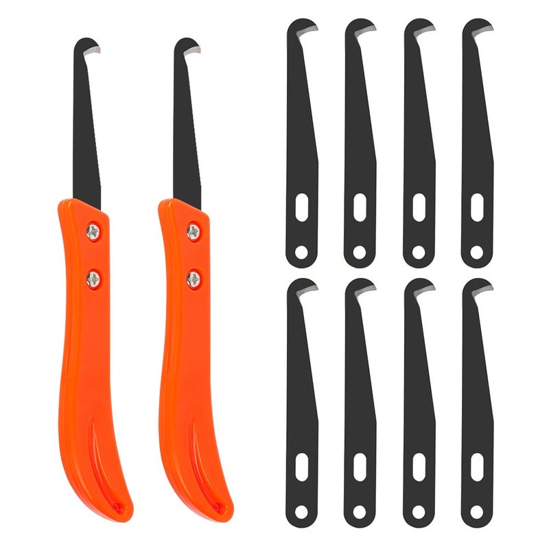FOCCTS 12PCS Grout Remover Tool, 2 Grout Saw and 10 Removal Knife, Caulking Tool Kit Caulking Edge Kit for Kitchen, Bathroom, Bedroom, Tiles Gap - Image 1